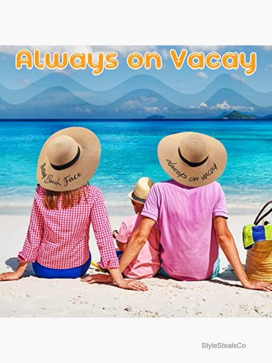 6 Pack Floppy Straw Sun Hats for Women Foldable Travel Beach Hat main image 5